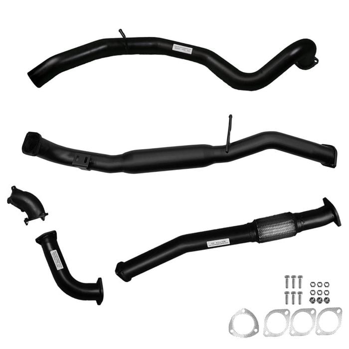 Ignite Exhausts Turbo Back For Nissan Gu Patrol 2.8l Td Wagon 3" Hotdog Black Aluminised Steel