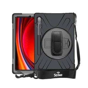 Strike Rugged Case with Hand Strap and Lanyard for Samsung Galaxy Tab S10 Lite/S10 FE/S9 FE/S9/S8/S7