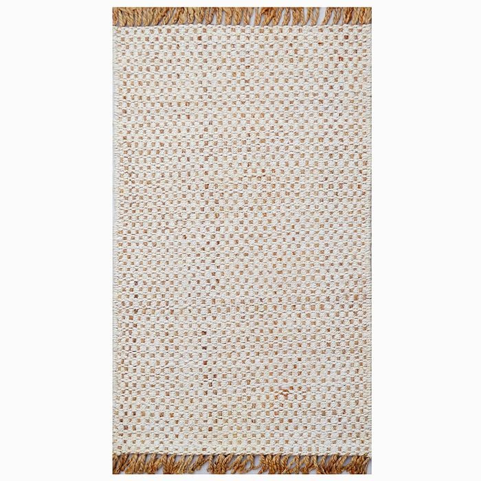 Handwoven Jute Rug-Bali-1140-Ivory/Natural-80x150cm