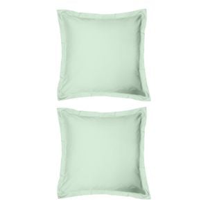 2x Odyssey Living Breathe Cotton European Pillowcase 65cm X Sage
