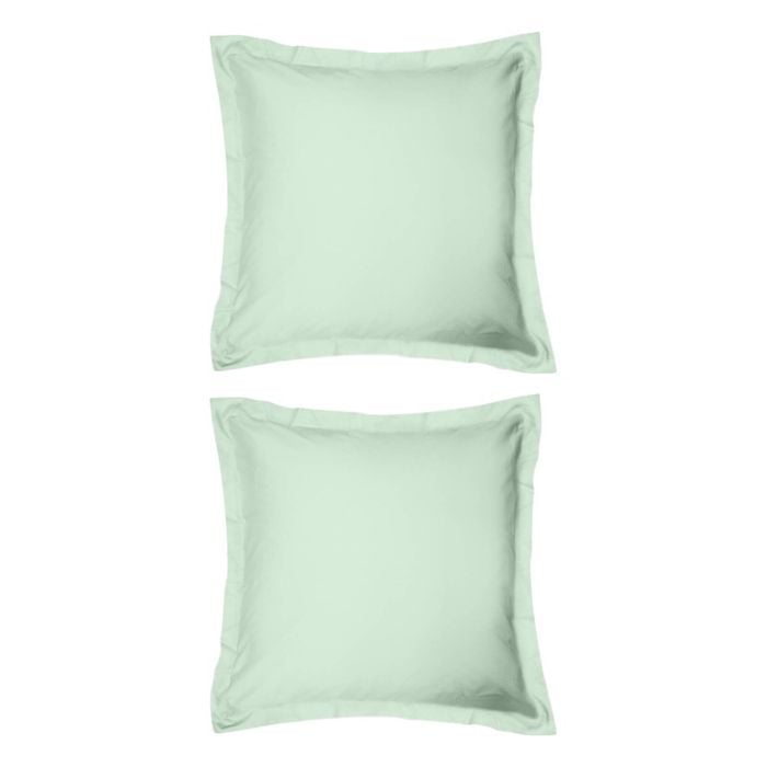 2x Odyssey Living Breathe Cotton European Pillowcase 65cm X Sage