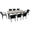 FurnitureOkay Richmond-Capri 9-Piece Sintered Stone Outdoor Dining Setting