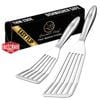 Gourmet Easy Fish Spatula Set 2PCS Stainless Steel Turners, Large & Small