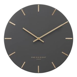 One Six Eight London  LUCA Charcoal 60cm Silent Wall Clock