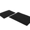 Smarcute 2 Pieces Chenille Bath Mats Non Skid Washable Bathroom Rugs 50cm X 81cm & 43cm X 61cm Black