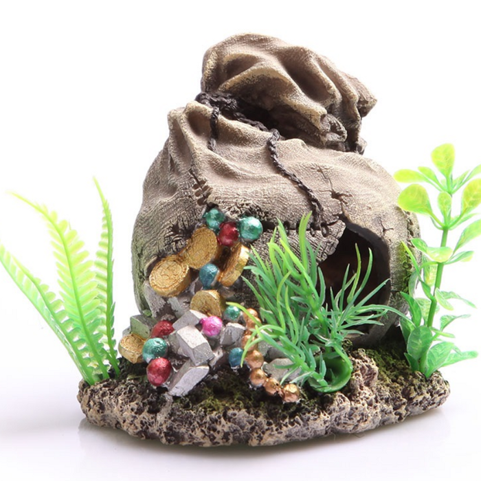 Aqua one sunken treasure bag ornament (36863)