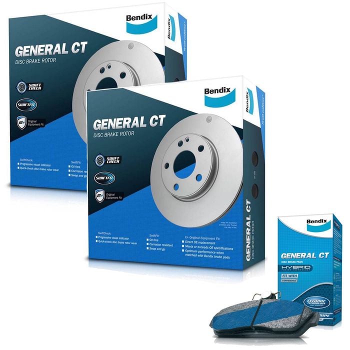 Bendix Front Brake Pads + Rotors for Holden Cruze JG, Holden Cruze JH, Opel Astra PJ 300mm