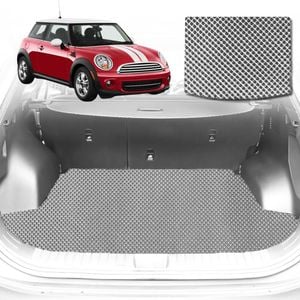 6D Diamond Car Boot Mat for MINI Cooper 3-Door Hatch (R56)2006-2013-Hatch-Cargo Mat-Grey-Outback GT