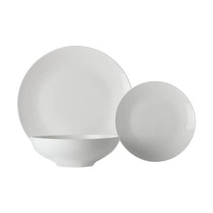 12pc Maxwell & Williams White Basics Tribeca Coupe Dinner Set Porcelain