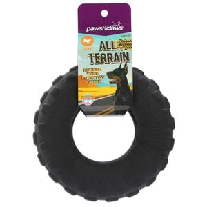 Paws & Claws All Terrain Rubber Tyre Large Chew Toy 21X21X5.5cm