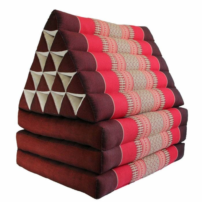 Jumbo Thai Triangle Pillow 3   Fold - Handmade Kapok Daybed Cushion | Fold-out Floor Mattress