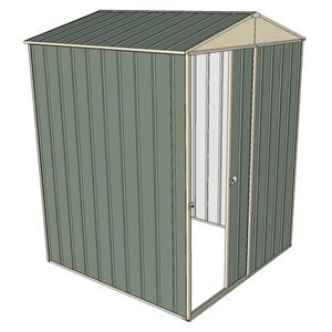 Build-a-Shed 1.5 x 1.5 x 2.3m Front Gable Single Sliding Door Shed - Green