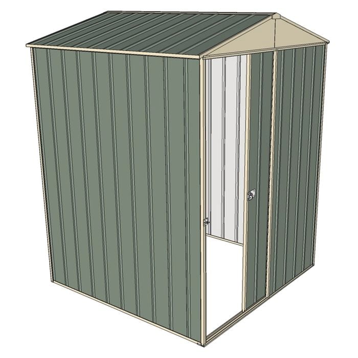 Build-a-Shed 1.5 x 1.5 x 2.3m Front Gable Single Sliding Door Shed - Green