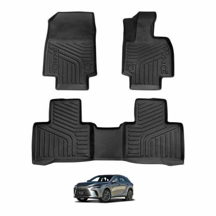 3D All-Weather TPE Floor Mats for Lexus RX350 RX350h RX500h 2022-Onwards Customized Floor Liners