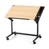Artiss Drafting Table Drawing Desk Art Desk Multi-Functional Craft Drawing Table Oak