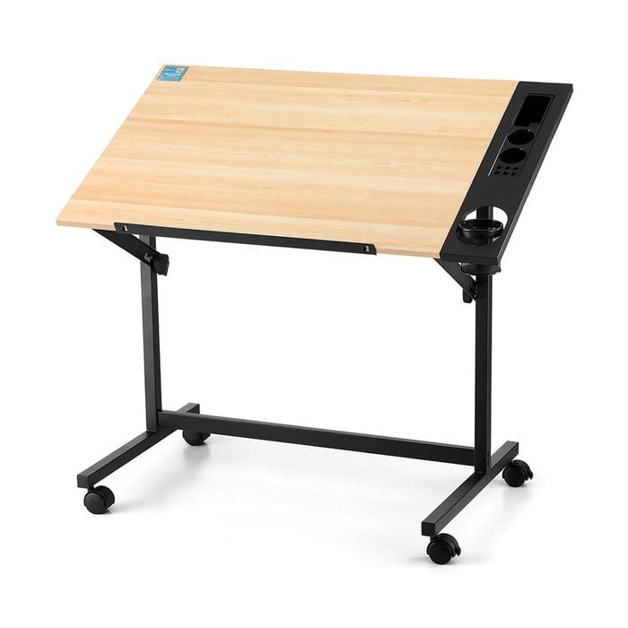 Artiss Drafting Table Drawing Desk Art Desk Multi-Functional Craft Drawing Table Oak