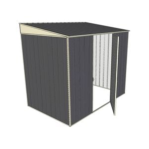 Build-a-Shed 2.3 x 1.5 x 2.0m Single Hinged Door Narrow Skillion Shed - Grey