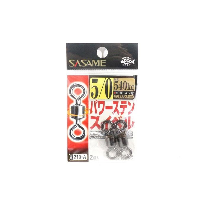 Sasame 210A Stainless Steel Rolling Fishing Swivel 5/0