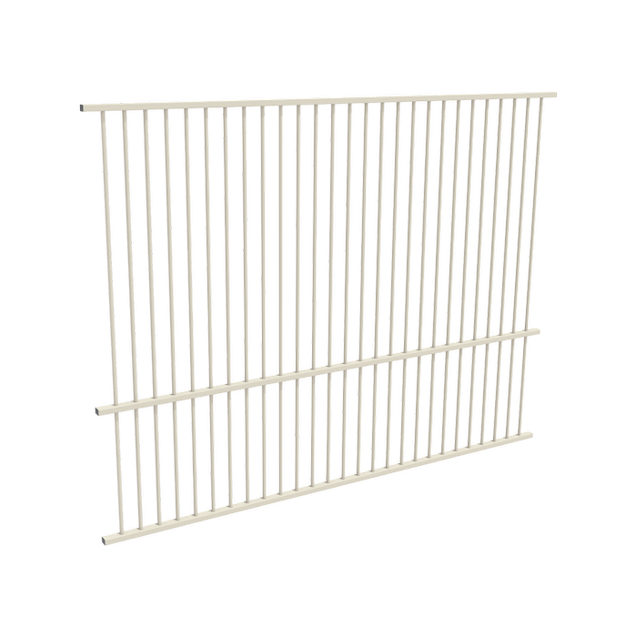 ProtectorAl 1201 - 2399 x 1800mm Surfmist Aluminium Flat Top Pool Fence Panel With Mid Rail
