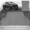 6D Diamond Ute Tub Mat for Ford Ranger Dual Cab 2022-Current (with Factory Plastic Tub Liner) - Grey