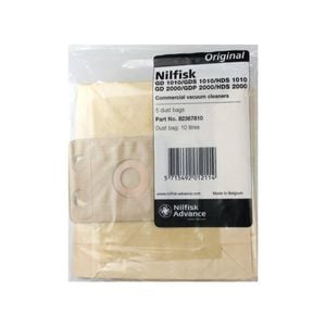 5 x Nilfisk GD1000, GD1010, GD2000 Vacuum Cleaner Bags (82367810)