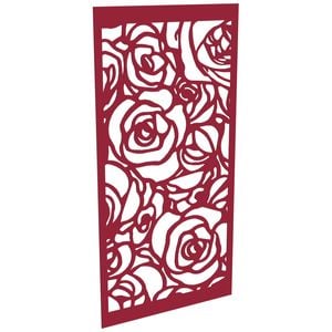 ProtectorAl 300-1200w x 1201-2400h Dark Red/Gloss White Roses Unframed Composite Deco Panel