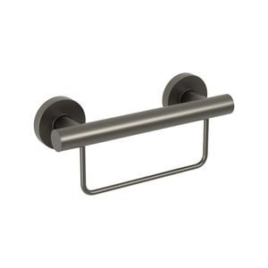 evekare 300mm Gunmetal Grab Rail with Towel Holder