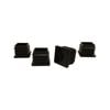 Surface Gard 25mm Black 5/16" Threaded Internal Square Plastic End Closure - 4 Pack