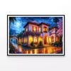 House Surrounded By Flowers  Print 100% Australian Made 90x60cm  (Poster)