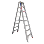 Indalex 2.4m 135kg Industrial Aluminium Tradesmen Double Sided Step Ladder