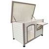Yes4pets L White Pet Dog Wooden Kennel House Window Puppy Cabin Timber