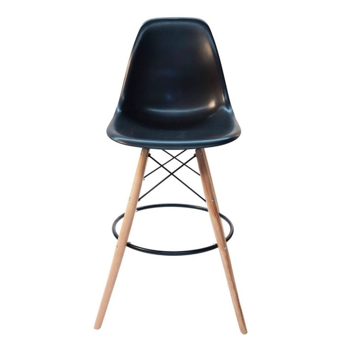 Sk Designer Living | Replica Eames Dsw Stool | Plastic & Natural - Black