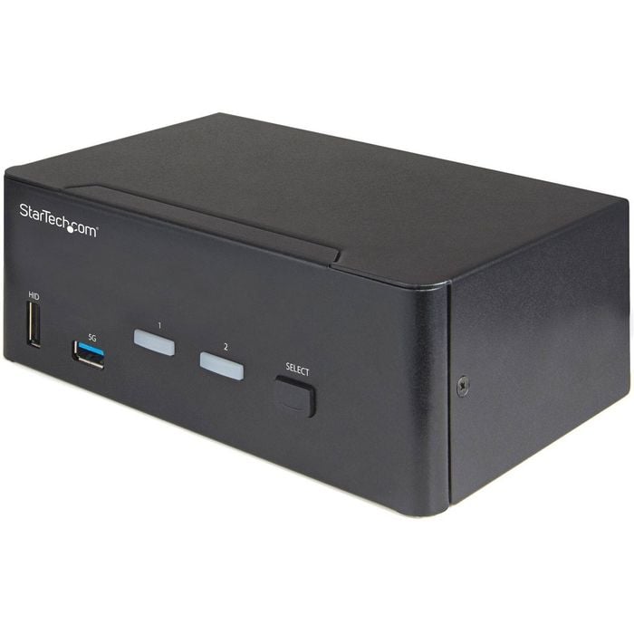 StarTech.com KVM Switchbox - TAA Compliant - 2 Computer(s) - 1 Local User(s) - 3840 x 2160 - 10 x USB - 6 x HDMI - Desktop