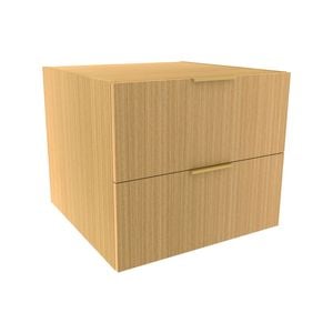 Lugna 512 x 600 x 580mm Sand 2 Drawer Storage Cabinet