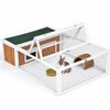 Advwin Rabbit Hutch Wooden Rabbit Cage Chicken Coop Outdoor Pet House