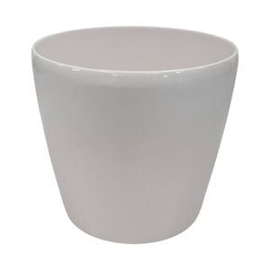 Eden 28cm Warm White Round Premium Self Watering Plastic Pot
