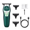 NNEOBA Professional Cordless Hair Clipper  T Blade 0mm Bald Trimmer Green