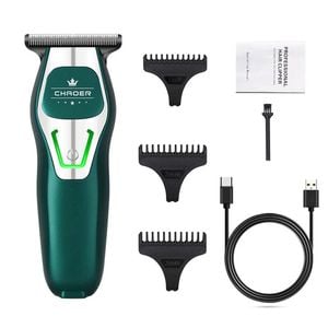 NNEOBA Professional Cordless Hair Clipper  T Blade 0mm Bald Trimmer Green