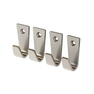 Pinnacle 50mm Satin Nickel Hanging Hooks - 4 Pack
