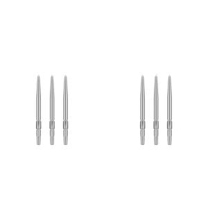 6pc Target Swiss Dart Point Pocket Size 40mm - Silver