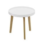 Flexi Storage Living White & Bamboo Occasional Tray Table 