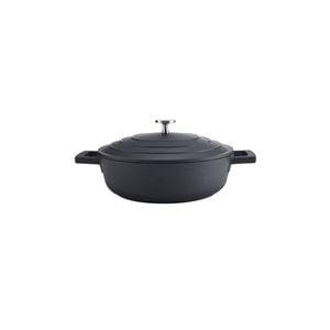 Mastercraft Shallow Casserole Dish Cast Aluminium 32cm Black