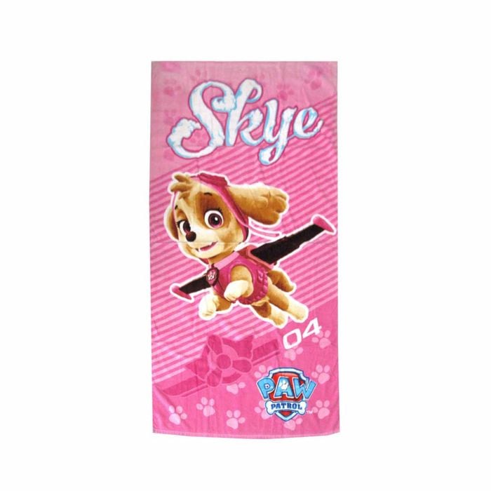 Girls Kids Fun Theme Cotton Beach Towel 70 X 140 Cm Paw Patrol Skye