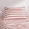 Dreamaker Cove Washed Cotton Yarn Dyed Wide Stripe King Pillowcase Rust Twin Pack