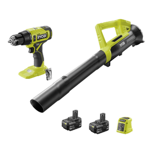 Ryobi 18V ONE+ First Time Homeowner Drill Driver Blower Kit R18X2E142