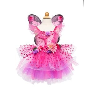 Great Pretenders Size 3-4 Fairy Blooms Deluxe Dress w/ Wings Pink Kids 3y+