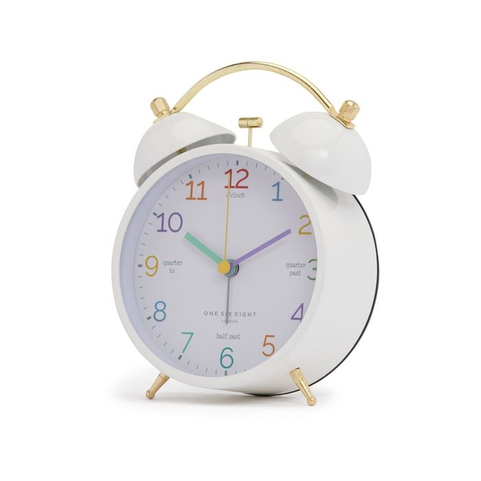 One Six Eight London Learn The Time White Alarm Clock