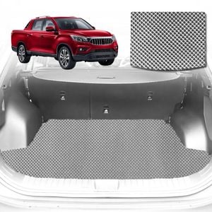 6D Diamond Car Boot Mat for SsangYong Musso Q2002018-Current-Cargo Mat-Grey-Outback GT