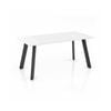 Olg Flare Table 4 Leg Black Frame White Top L1500mm X W750mm