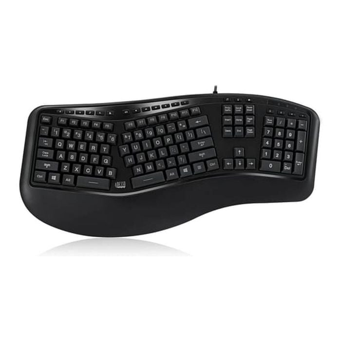 Adesso Color Illuminated Ergonomic Wired Keyboard [akb-150eb]